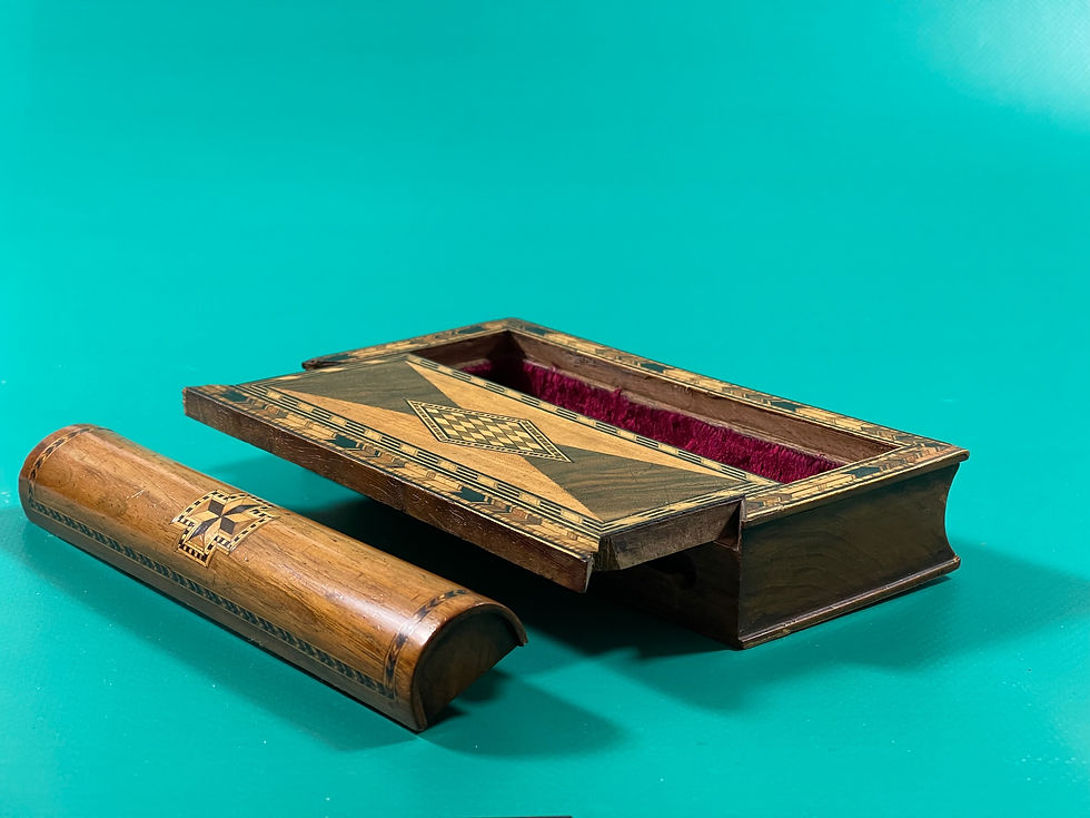 Thumbnail: antique treen puzzle book box for sale opus antiques uk