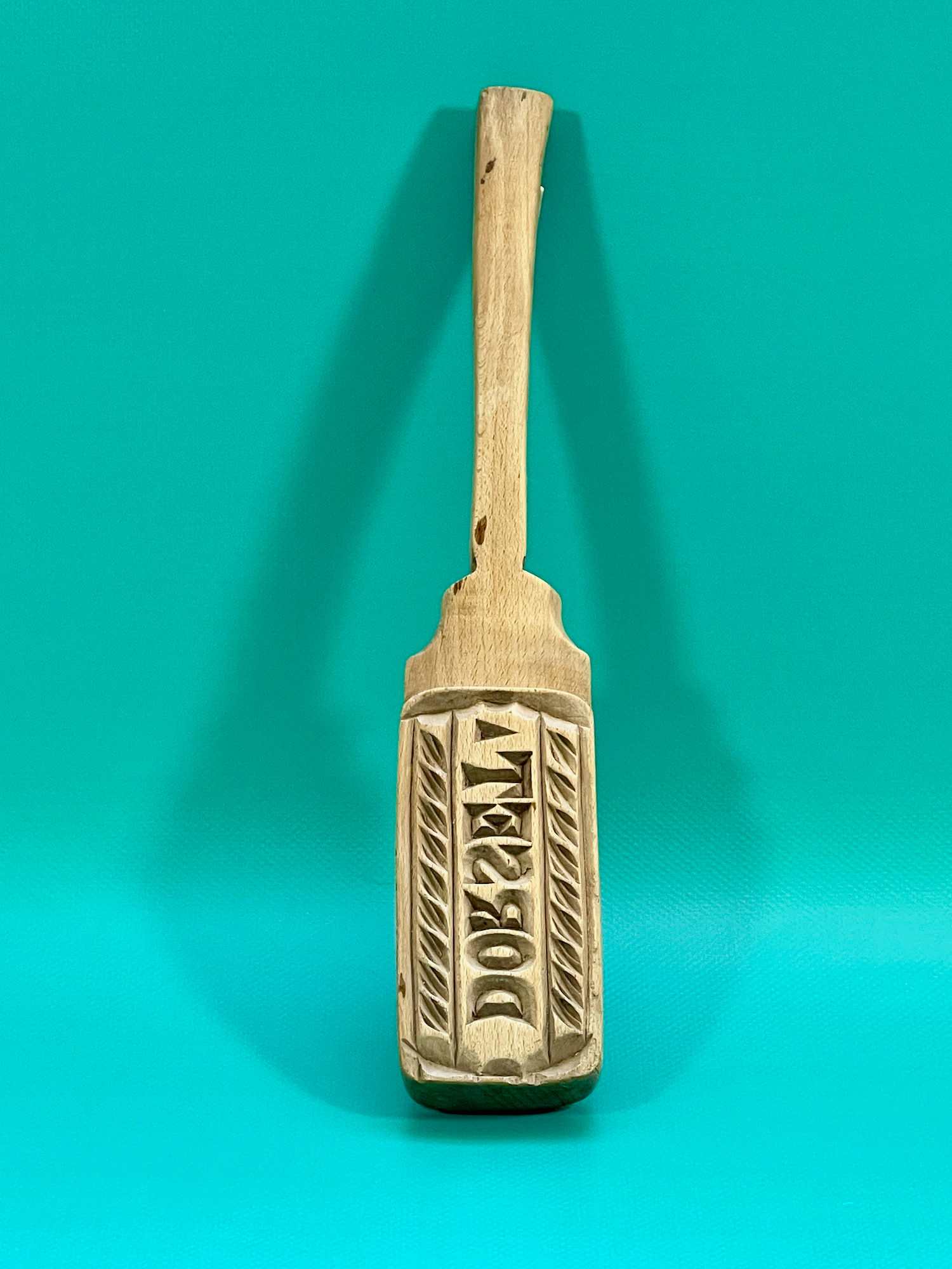 An Unusual Antique Treen Butter Bat - Dorset