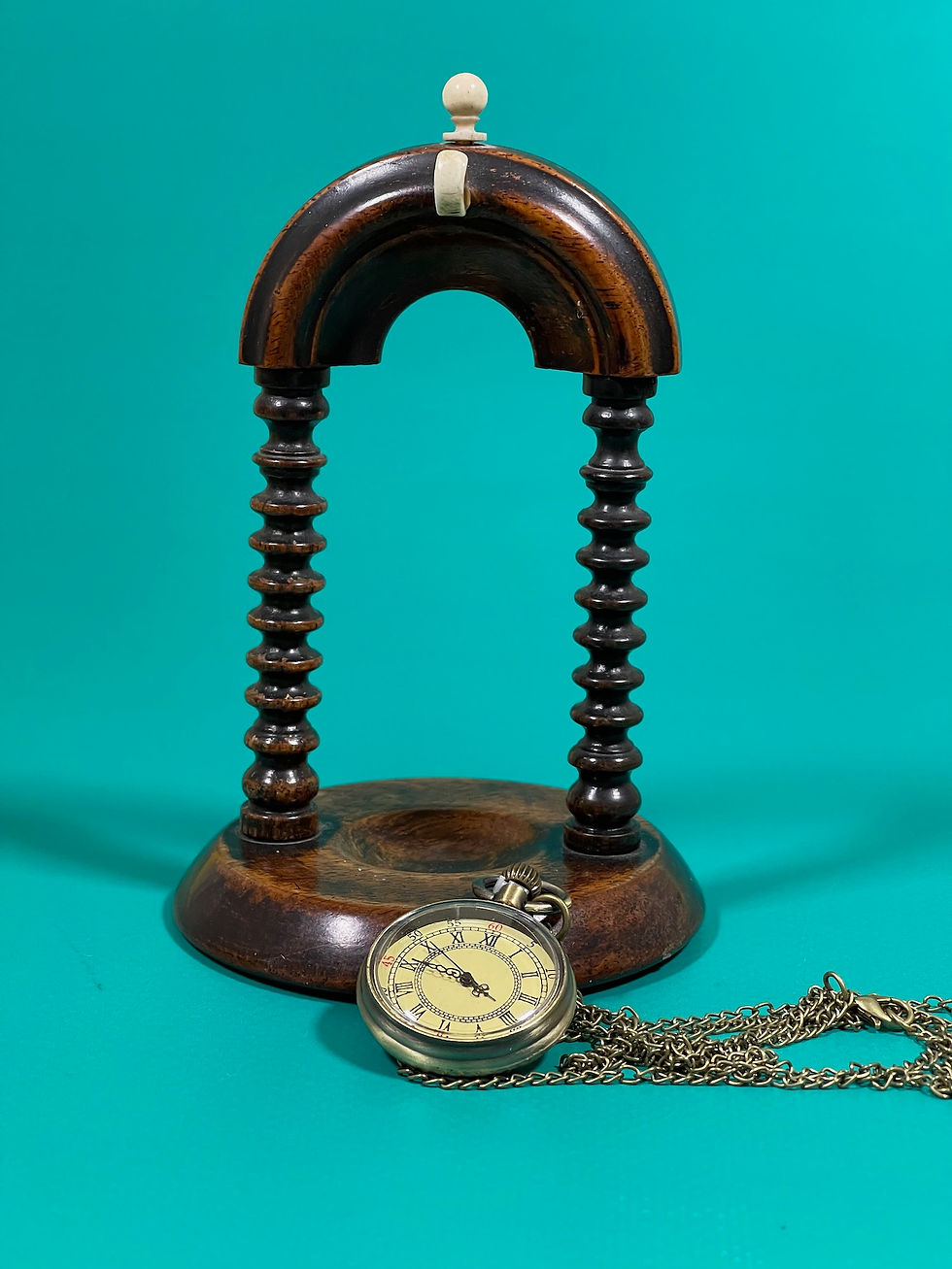 Thumbnail: antique treen pocket watch stand for sale opus antiques uk