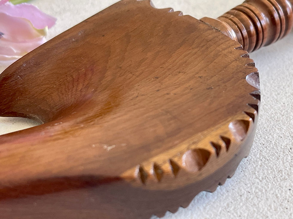 Thumbnail: A Great Antique Inlaid Goose - Wing Knitting Sheath