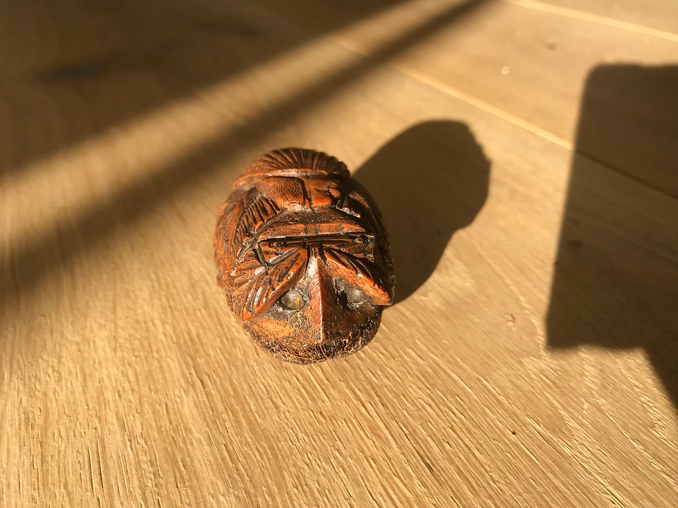 Thumbnail: Antique Coquilla Nut Snuff Box