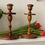 Thumbnail: antique treen fruitwood candlesticks for sale opus antiques