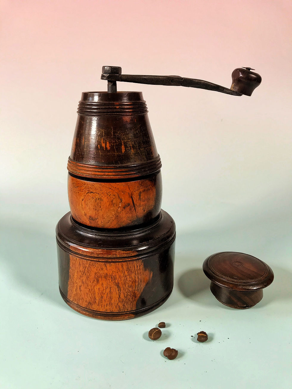 A Rare Shaped 18th Century Coffee Grinder