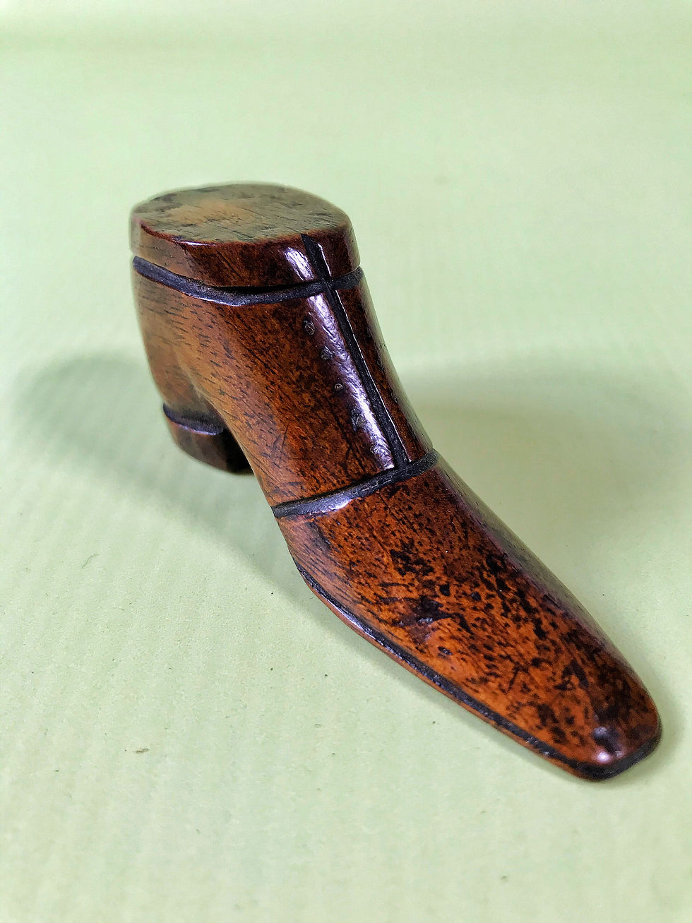 Thumbnail: Antique Treen Shoe - love token