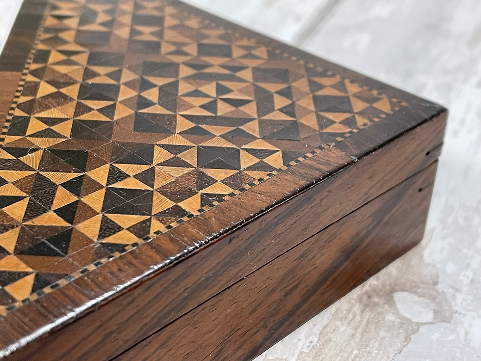 Thumbnail: An Antique Triangular Tunbridge Ware Box