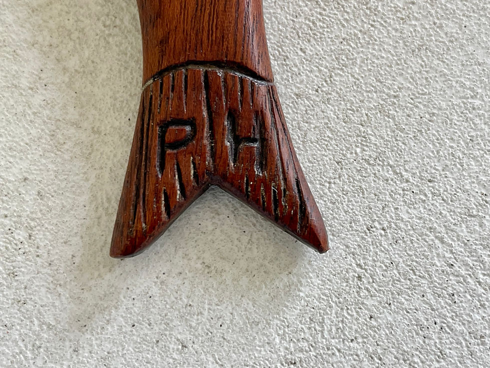 Thumbnail: antique treen fish knitting sheath for sale opus antiques