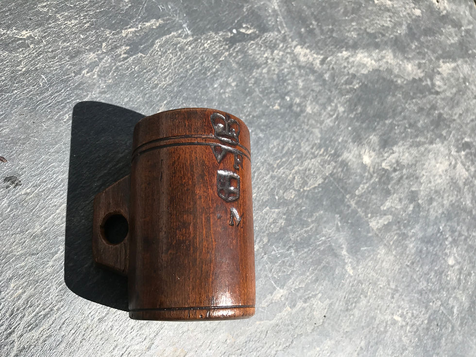 Thumbnail: A Smal Antique Beech Wood Measurer