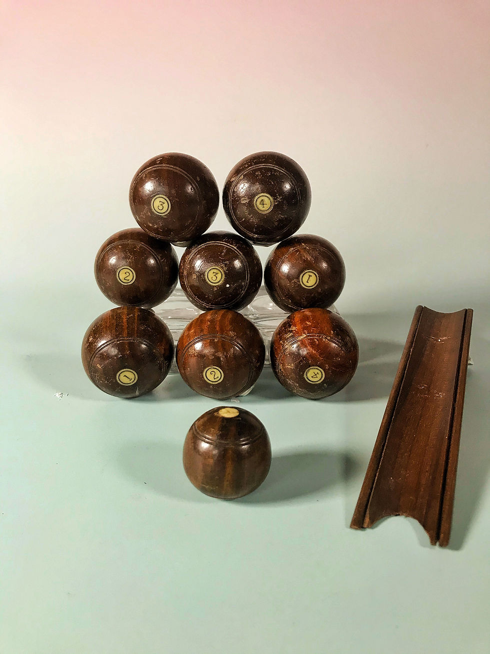 Thumbnail: Antique Mini Lignum Vitae Bowls
