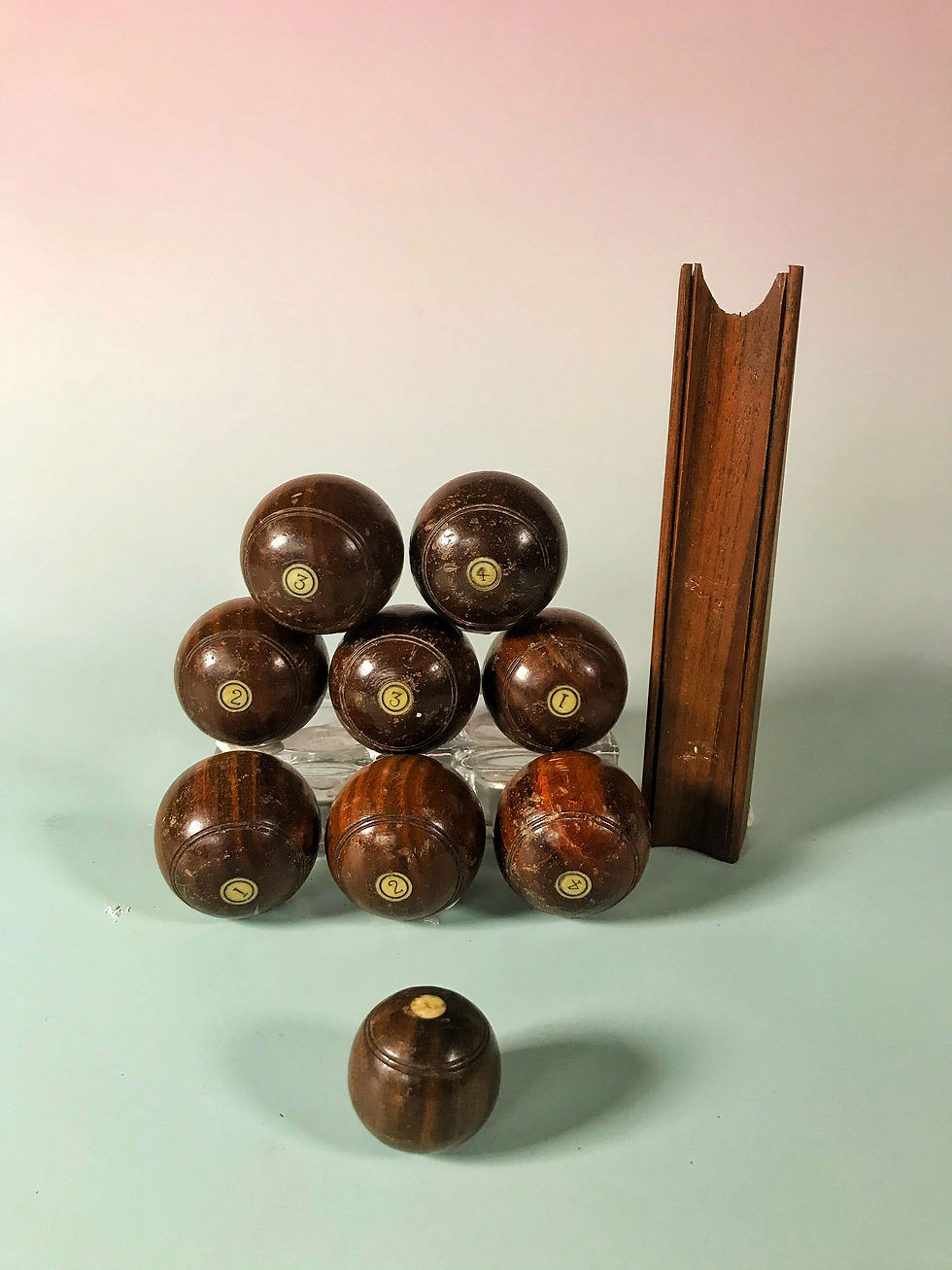 Thumbnail: Antique Mini Lignum Vitae Bowls