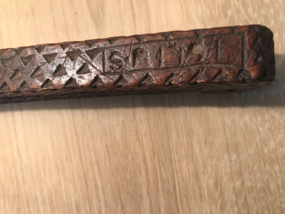 Thumbnail: Antique Treen English Nutcracker -  Dated 1791