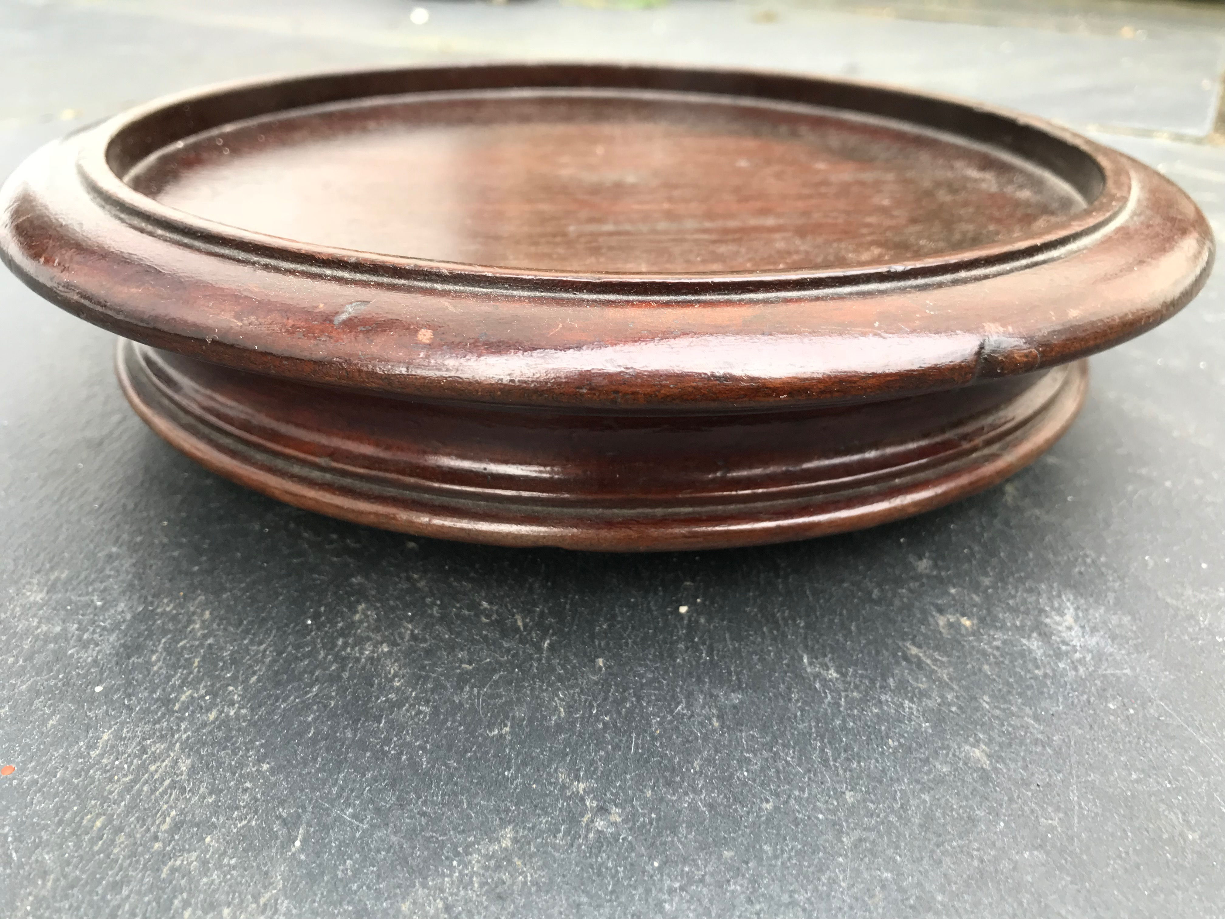Antique Mahogany Wine Coaster on Casters