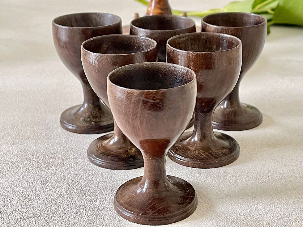 Thumbnail: antique treen egg cups and stand for sale opus antiques uk