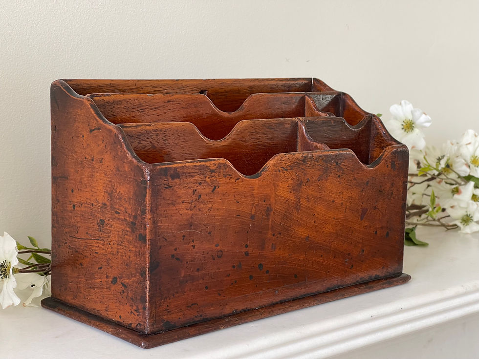 Thumbnail: antique treen letter rack for sale opus antiques uk.