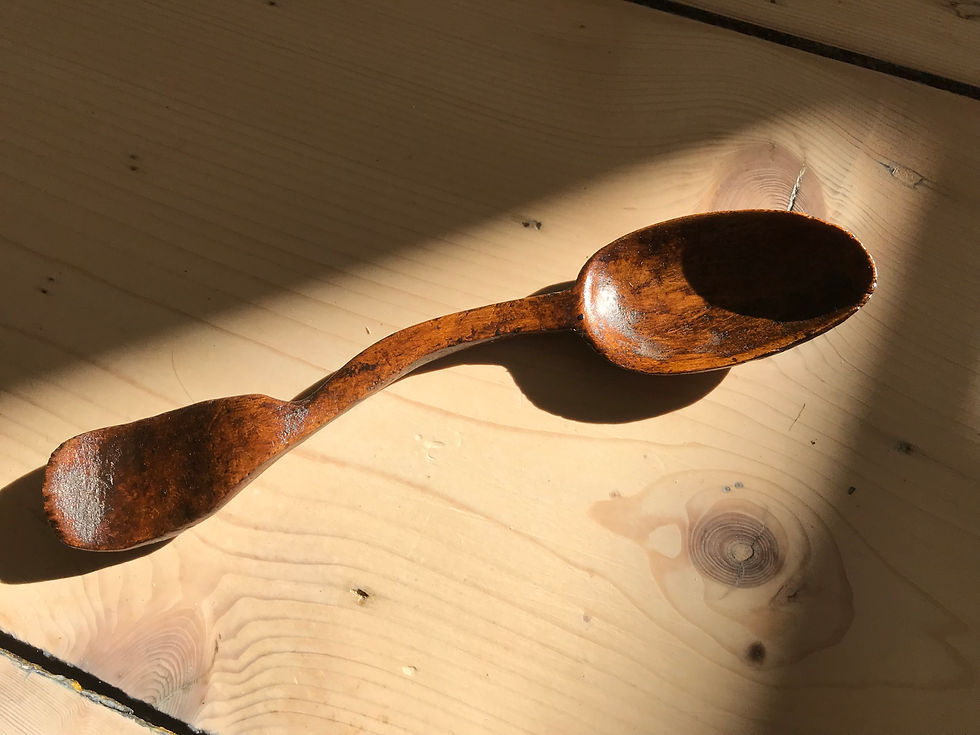 Thumbnail: Antique Treen Welsh Spoon