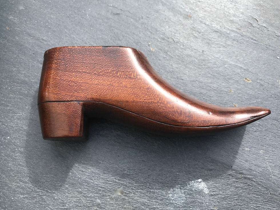 Thumbnail: Antique Snuff Shoe - Cherry Wood