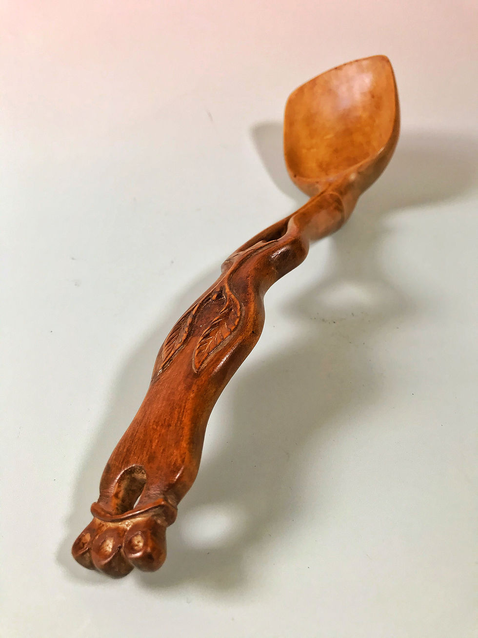 Thumbnail: Antique Treen Ladle - Love token/wedding