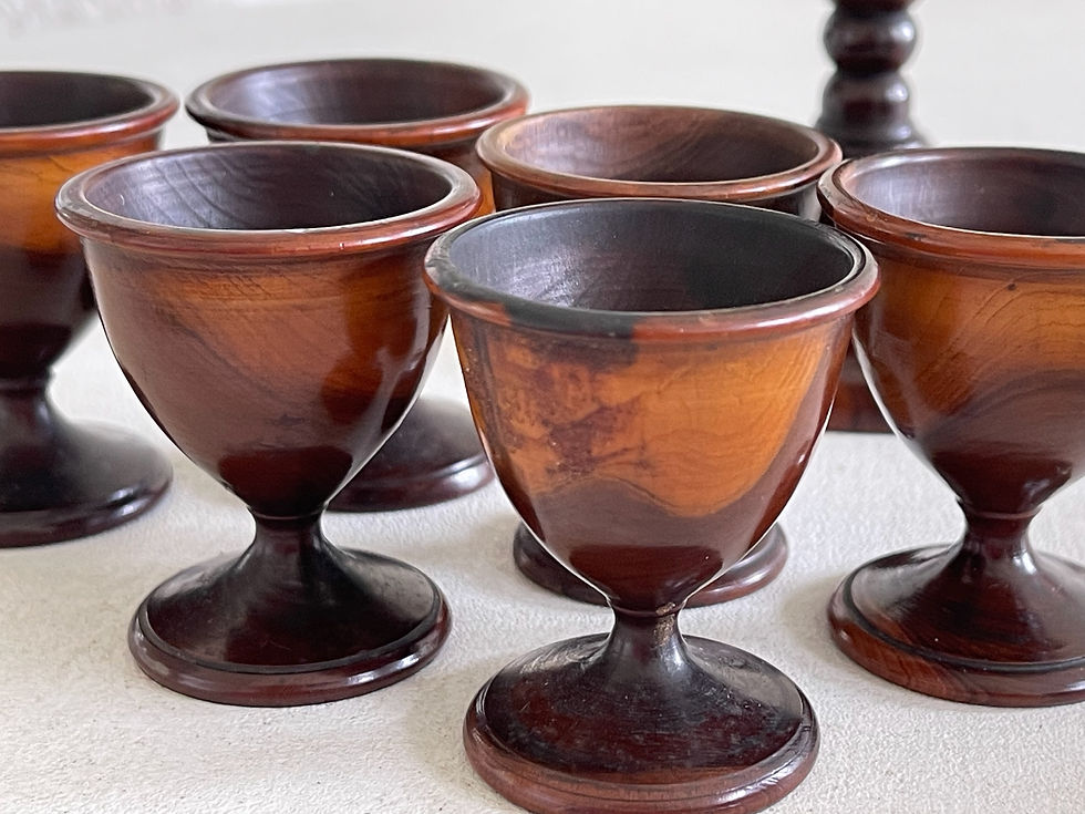 Thumbnail: antique treen egg cup stand for sale opus antiques uk.