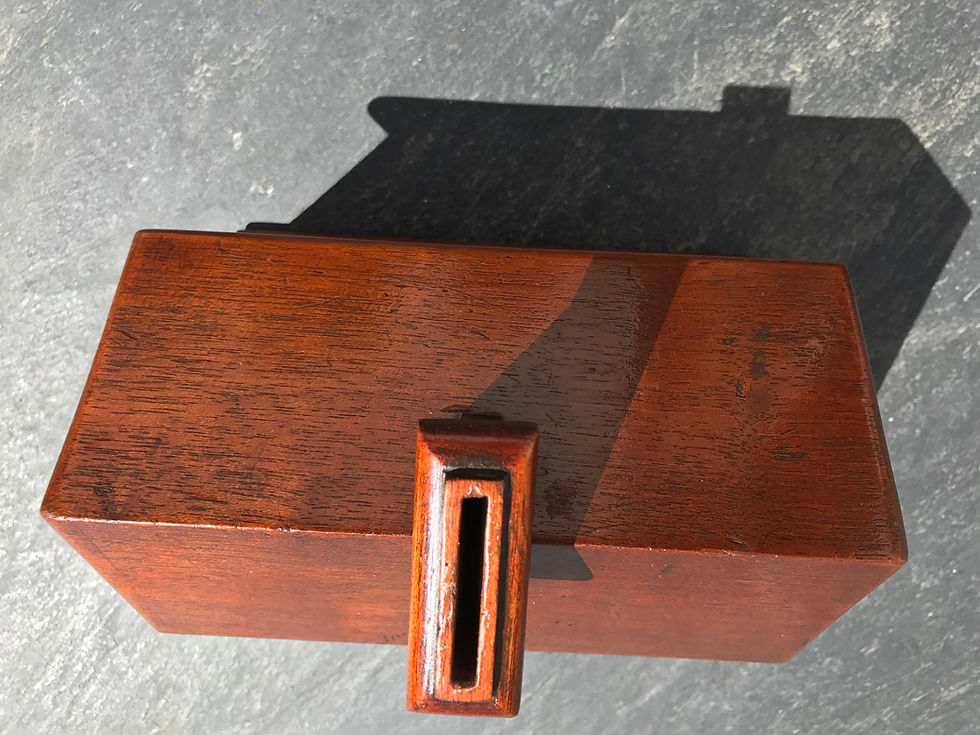 Thumbnail: Antique Mahogany House Money Box