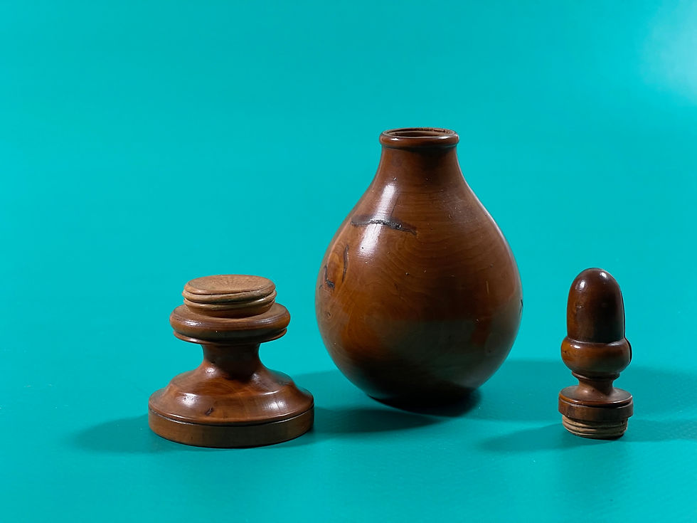 Thumbnail: antique treen boxwood spice flask for sale opus antiques uk