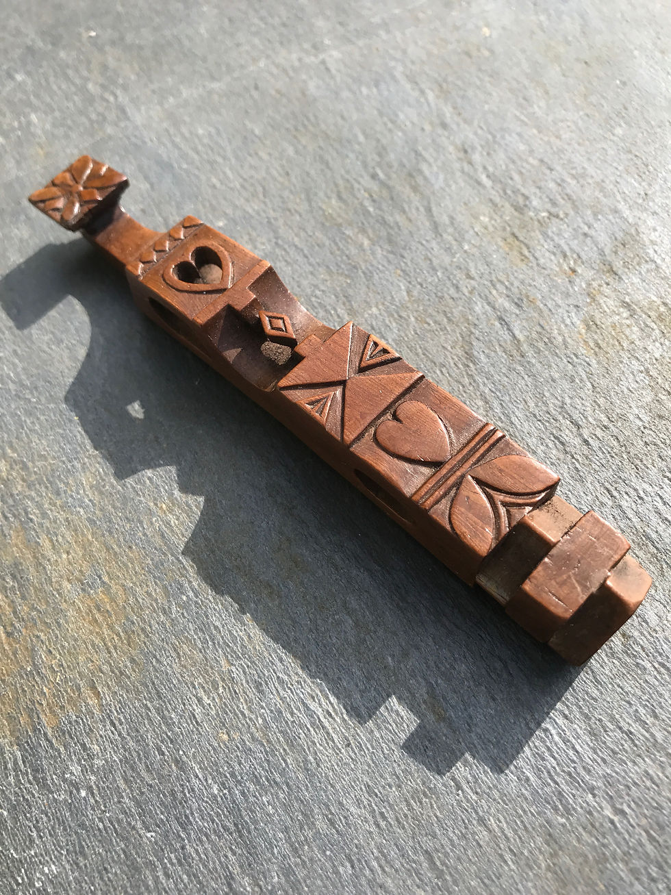Thumbnail: Antique Treen Knitting Sheath - Yew Wood