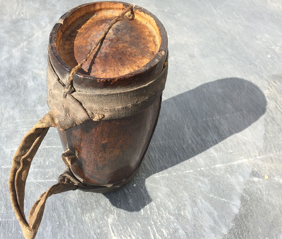 Thumbnail: A Small Antique Treen Costrel