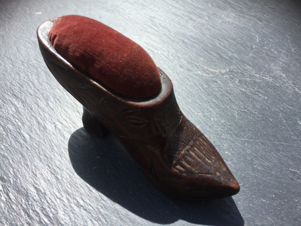 Antique Treen Pin Cushion