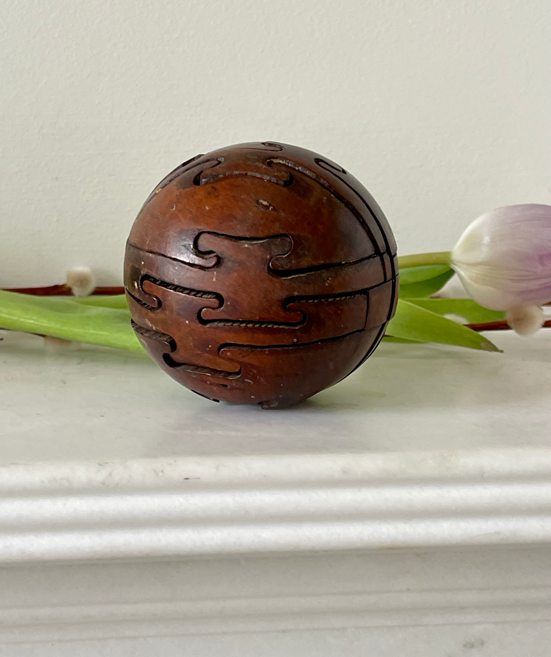 antique treen parlour ball for sale opus antiques