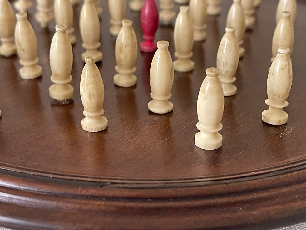 Thumbnail: antique Georgian solitaire board and pegs for sale opus antiques uk