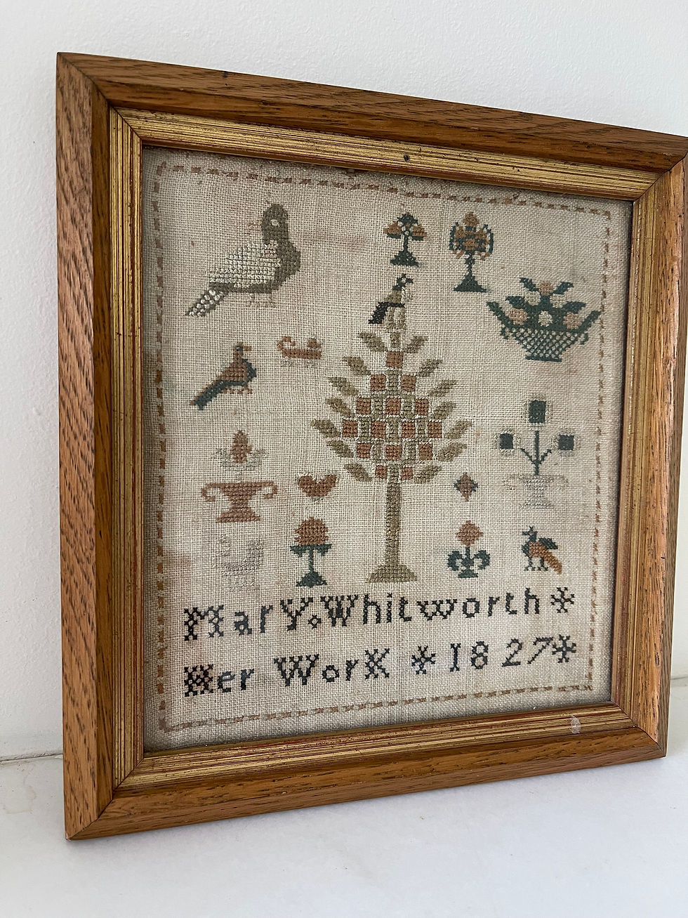 Thumbnail: antique miniature sampler for sale opus antiques