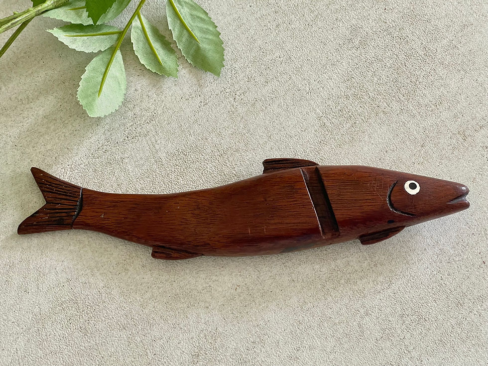 Thumbnail: antique treen fish knitting sheath for sale opus antiques