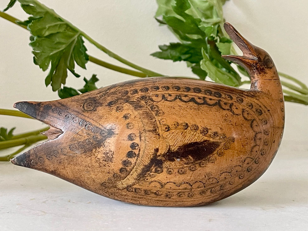 Thumbnail: antique treen fish snuff box for sale opus antiques