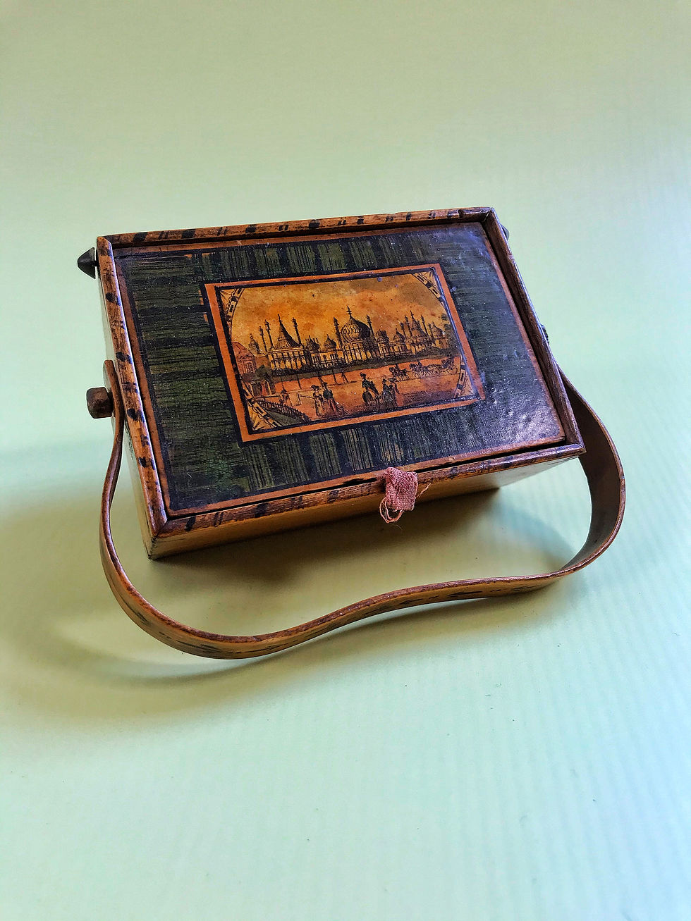 Thumbnail: Antique Tunbridge Ware  Sewing Box - Royal  Pavillion