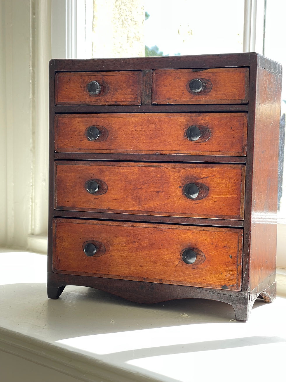 Thumbnail: antique georgian apprentice chest of drawers for sale opus antiques