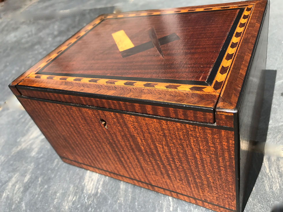 Thumbnail: Antique Mahogany Box - Masonic Inlay