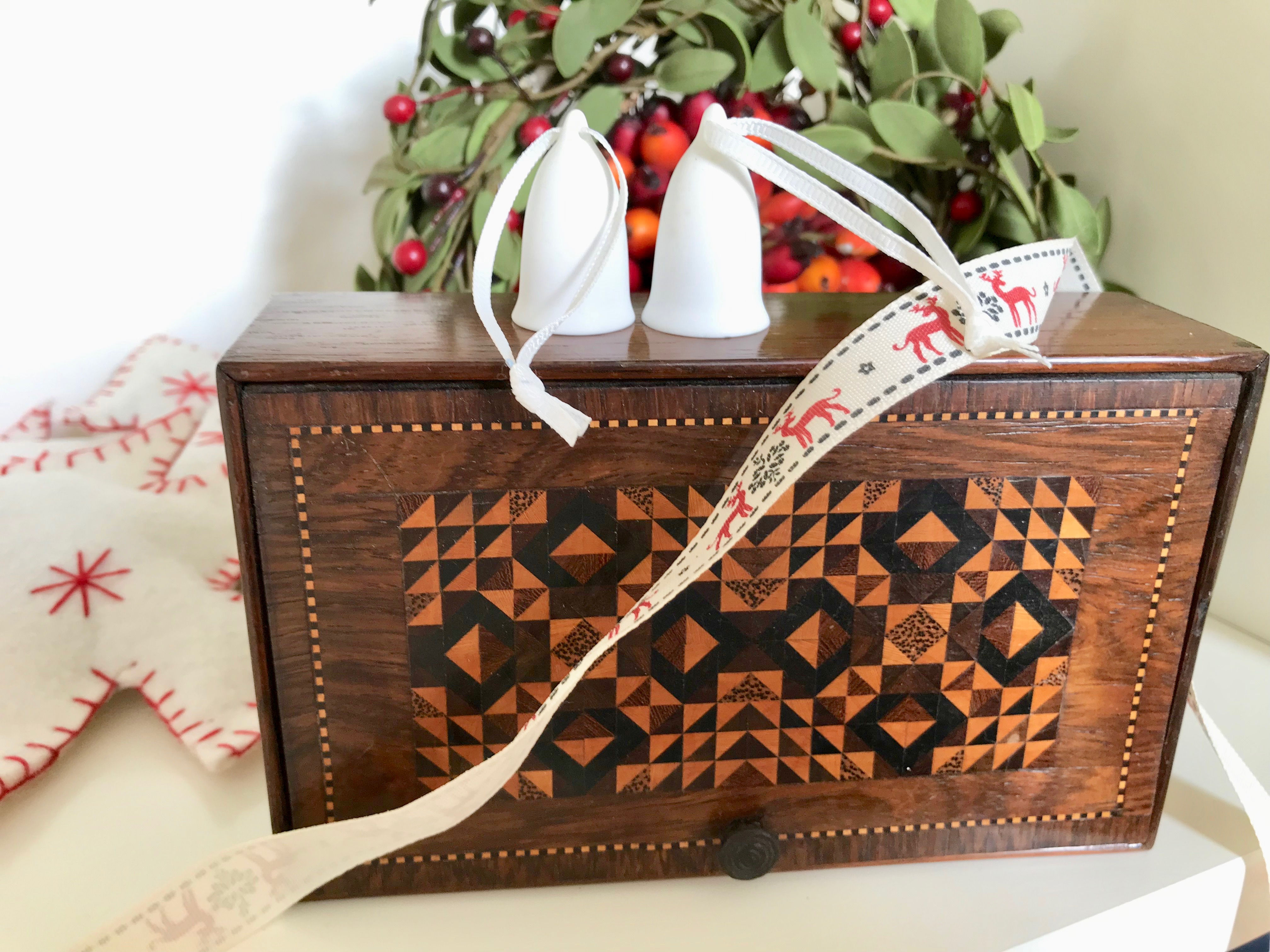 Antique Sewing/Jewellery Box - Tunbridge Ware