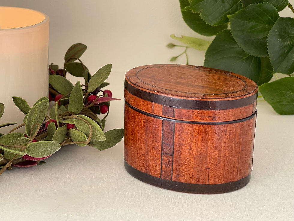 Thumbnail: Antique Treen Miniature Tea Caddy