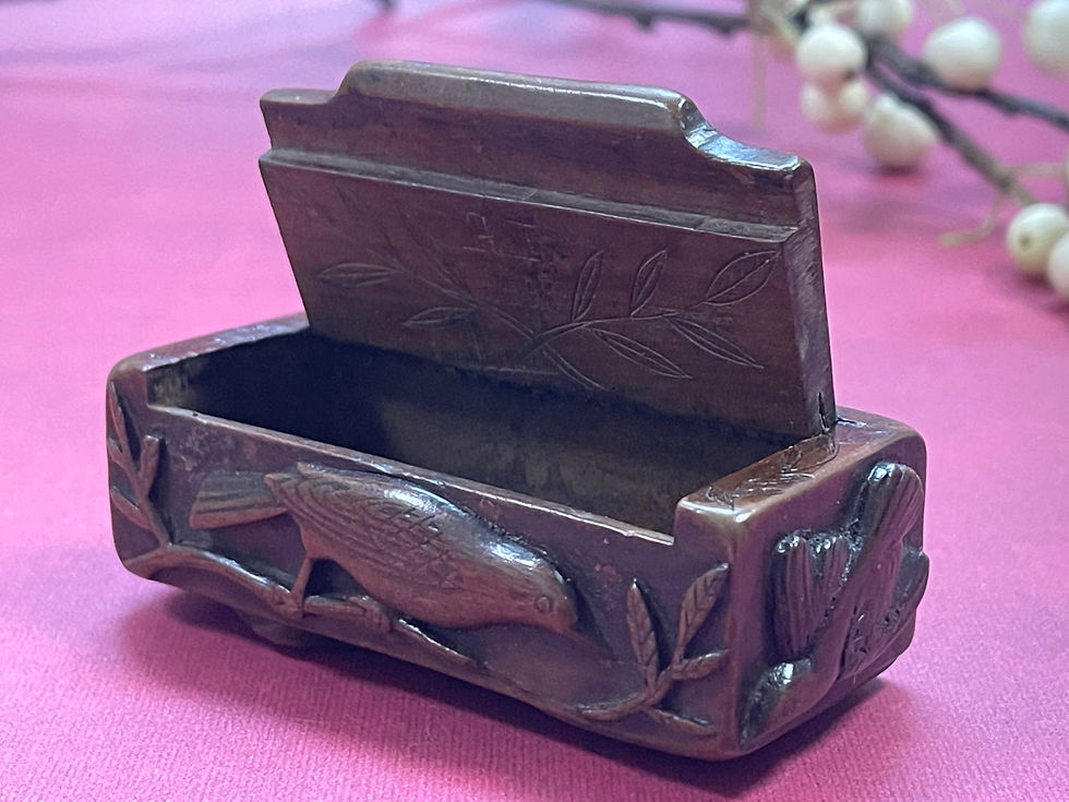 Thumbnail: antique treen snuff box for sale opus antiques uk