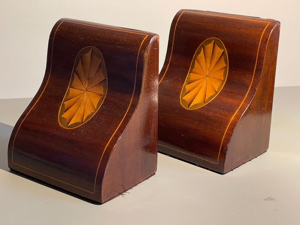 Thumbnail: antique treen book ends for sale opus antiques