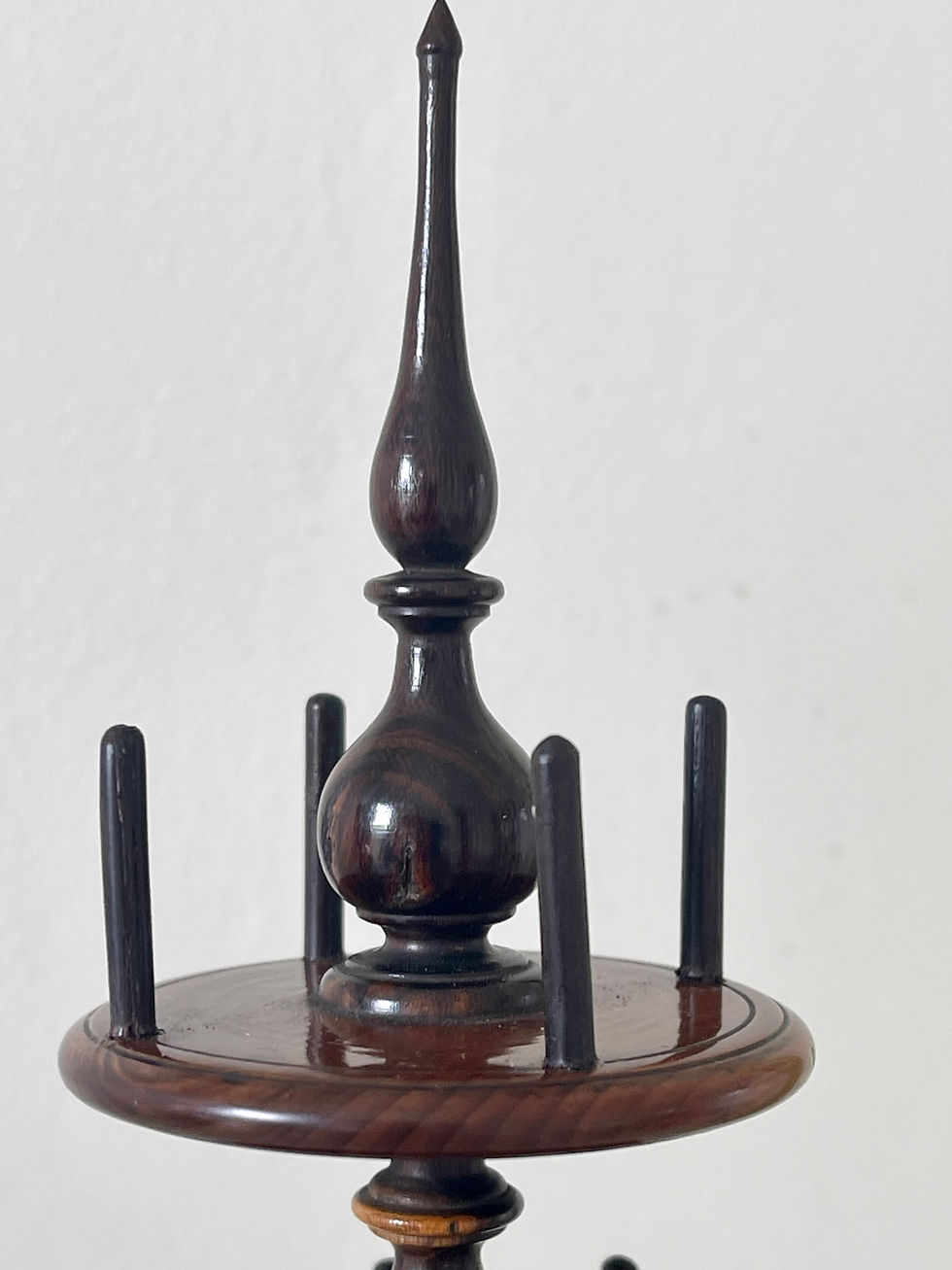 Thumbnail: an antique yew wood reel stand for sale opus antiques