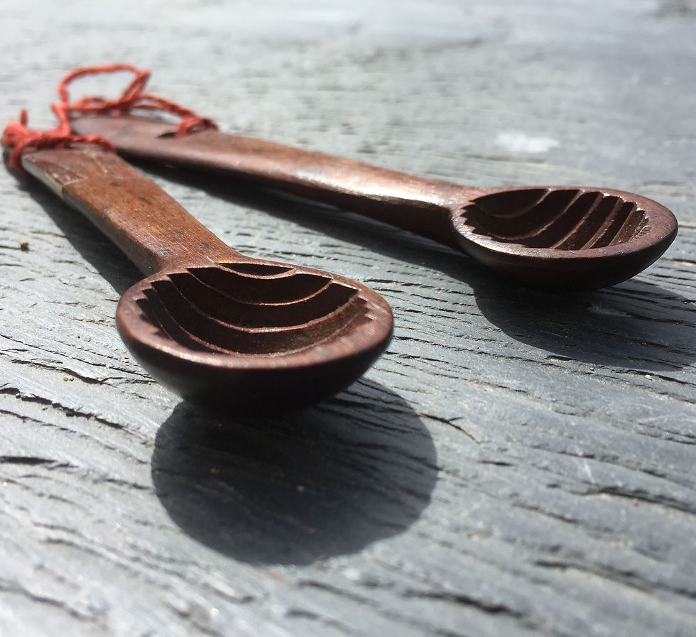 Thumbnail: A Pair of Antique Treen Butter Shapers