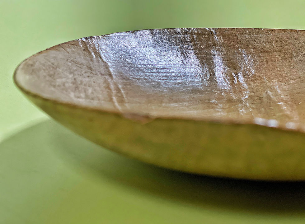 Thumbnail: Antique Treen Cream Skimmer - rippled sycamore