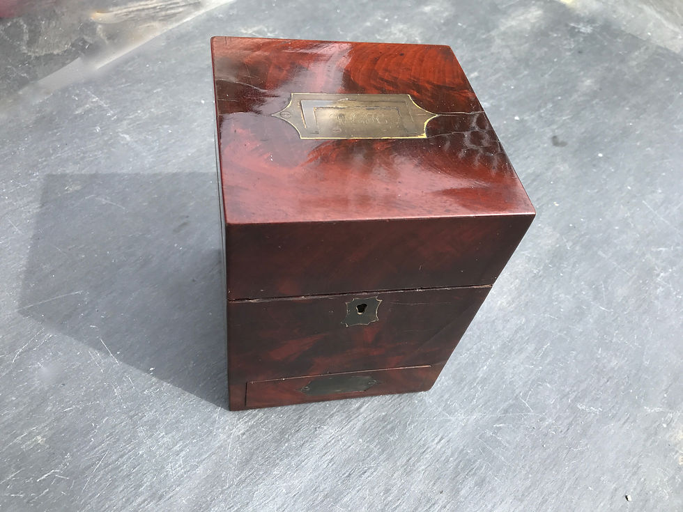 Thumbnail: A Small Georgian Apothecary Box - original bottles