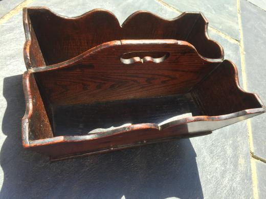 Thumbnail: Antique Elm Cutlery Tray