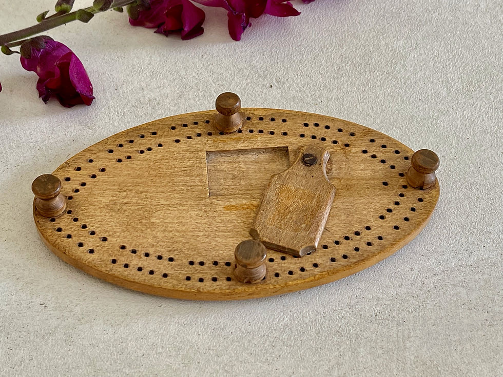 Thumbnail: antique treen cribbage board for sale opus antiques.