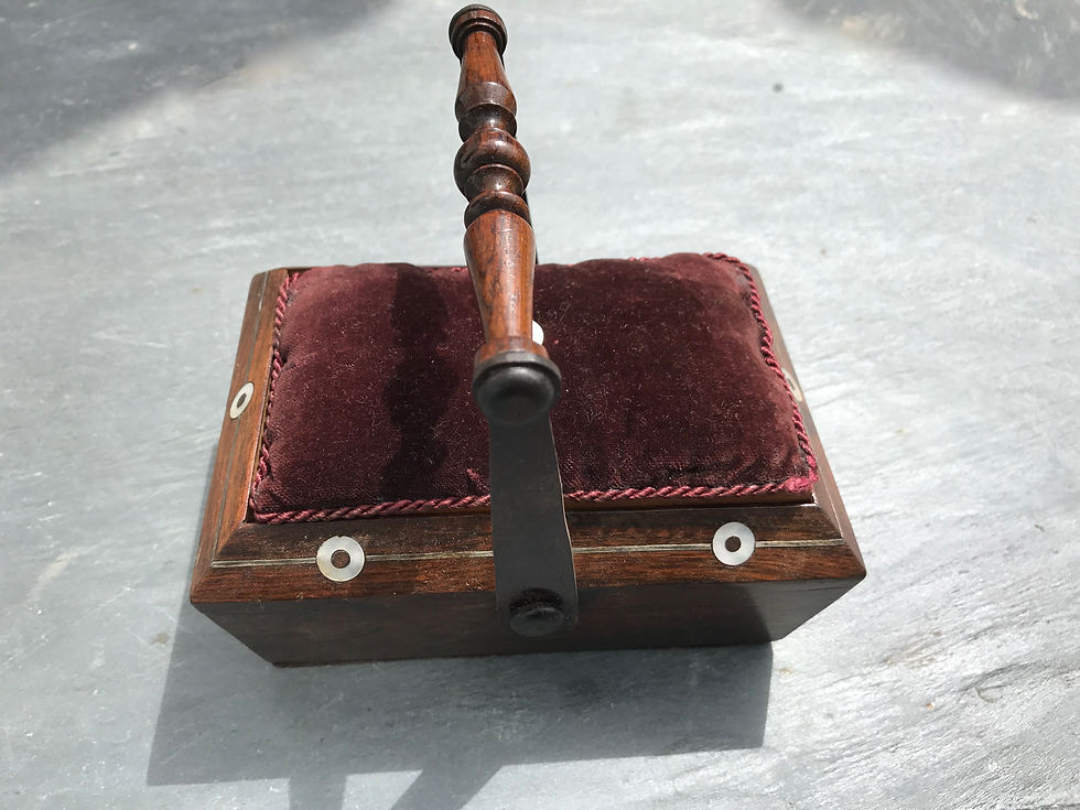 Thumbnail: Antique Rosewood Sewing Basket