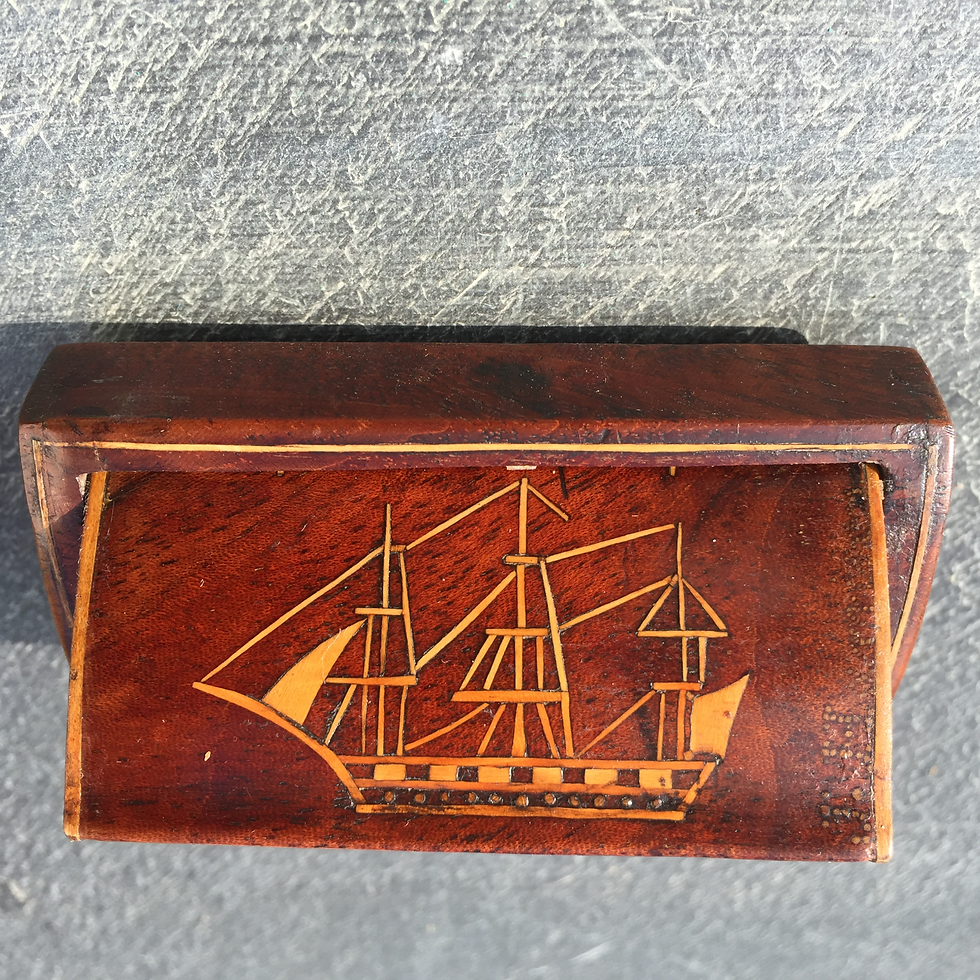 Thumbnail: Antique Snuff Box with Ship Inlay - J Harrison