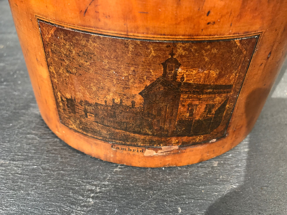 Thumbnail: Antique Treen Spice Box - with pots