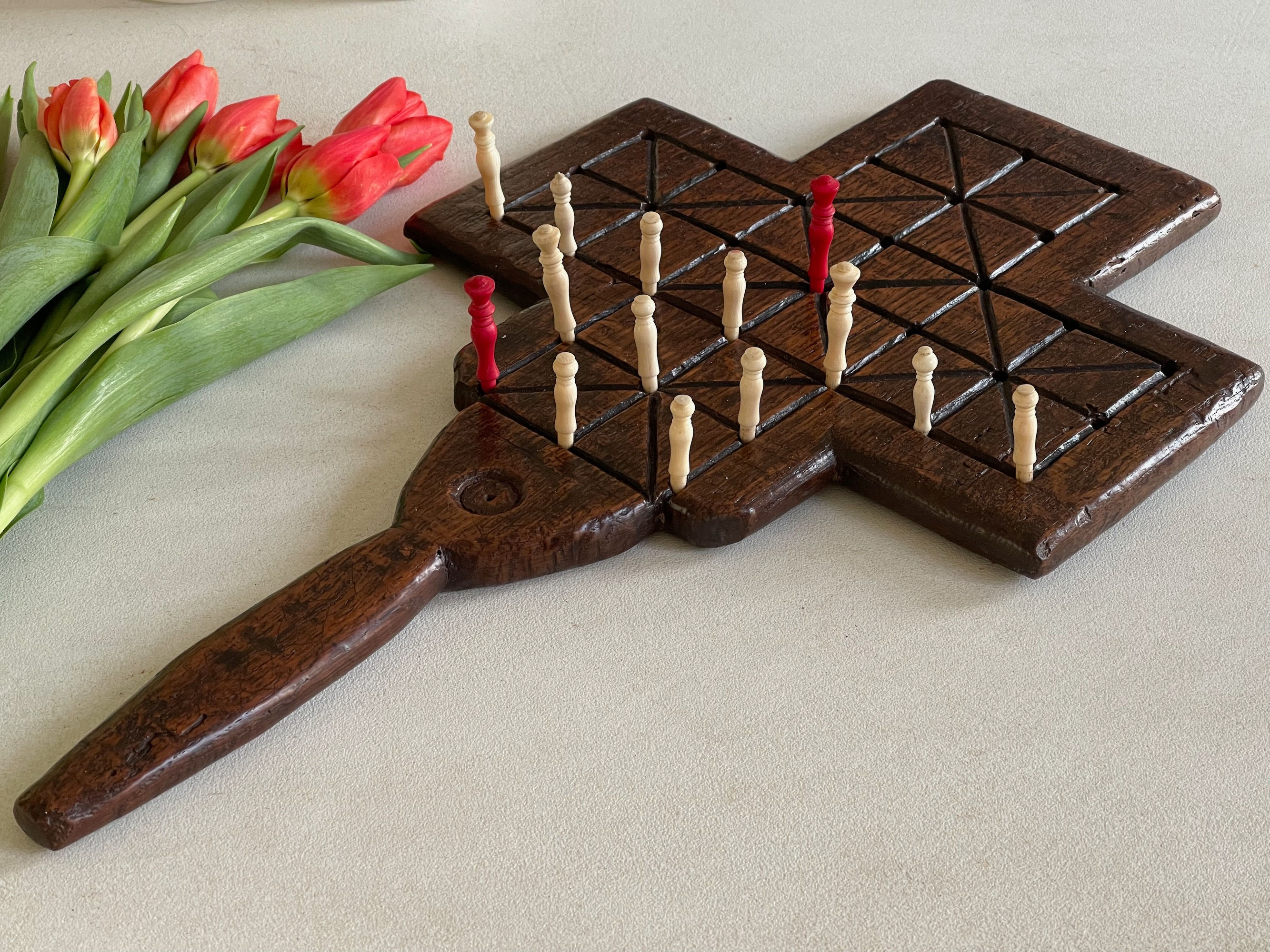 antique treen fox and geese board game for sale opus antiques