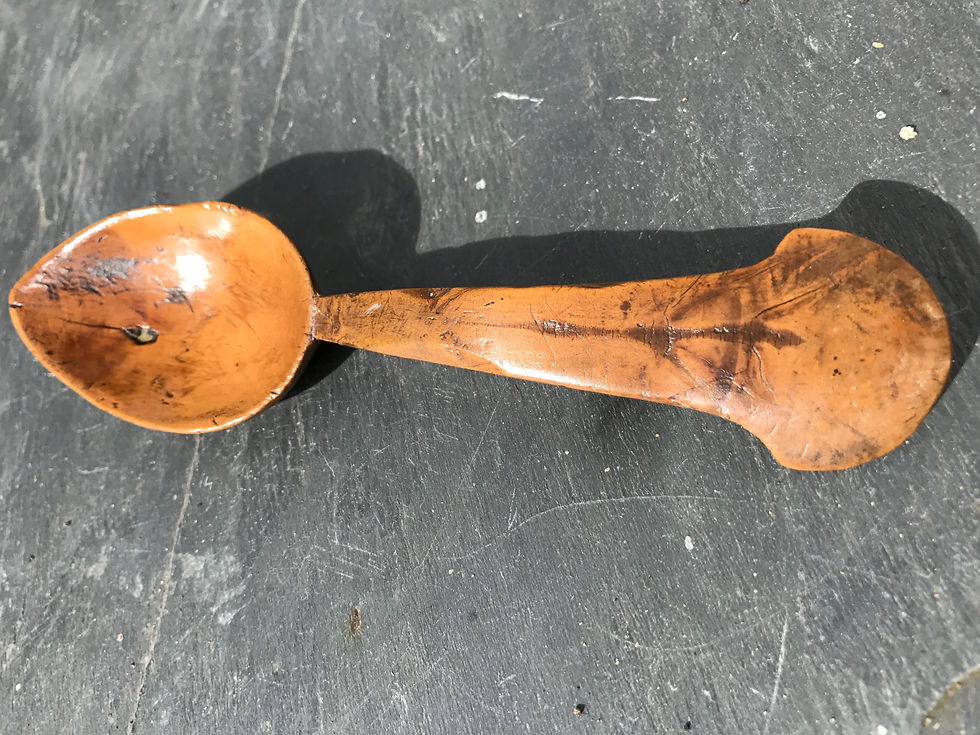 Thumbnail: Antique Fruitwood Spoon
