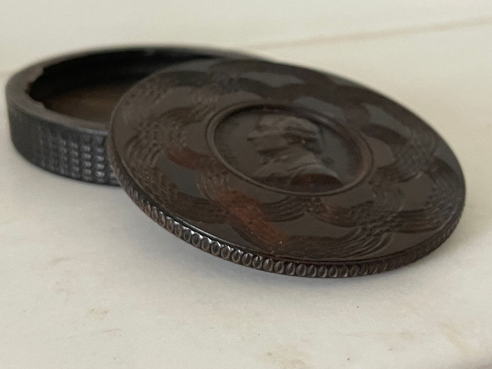 Thumbnail: antique treen snuff box for sale opus antiques.